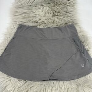 EleVen by Venus Williams Fly Asymmetric Wrap Tennis Skort Marled Gray Size Large